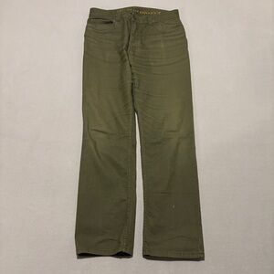 Prana Bridger Jeans 33x32 34x31 Olive Slim Fit High Rise Casual Outdoor Hiking